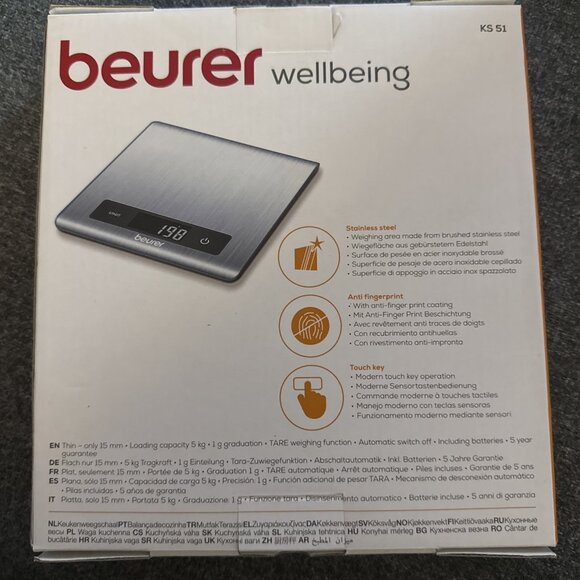 Beurer wellbeing kitchen scale. German engineering. New in box. - Picture 2 of 6